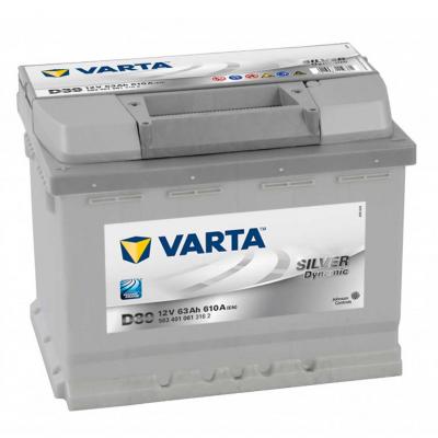 Varta Silver Dynamic D39 5634010613162 akkumulátor, 12V 63Ah 610A B+ EU, magas